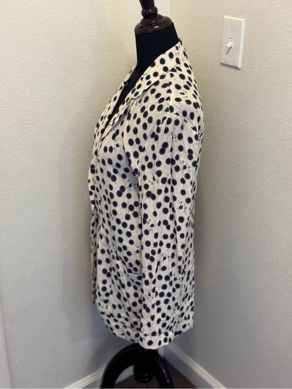 Anna Glover x H&M Moth Print Lightweight Blazer Suit Jacket Size 8 - Picture 4 of 9